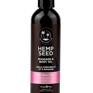 Hemp Seed Massage Oil - Zen Berry Rose - 8 oz.