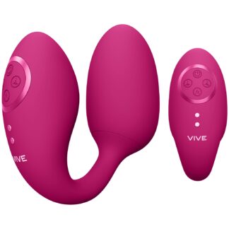 VIVE Aika Remote-controlled Double-action Pulse-Wave & Vibrating Love Egg - Rose